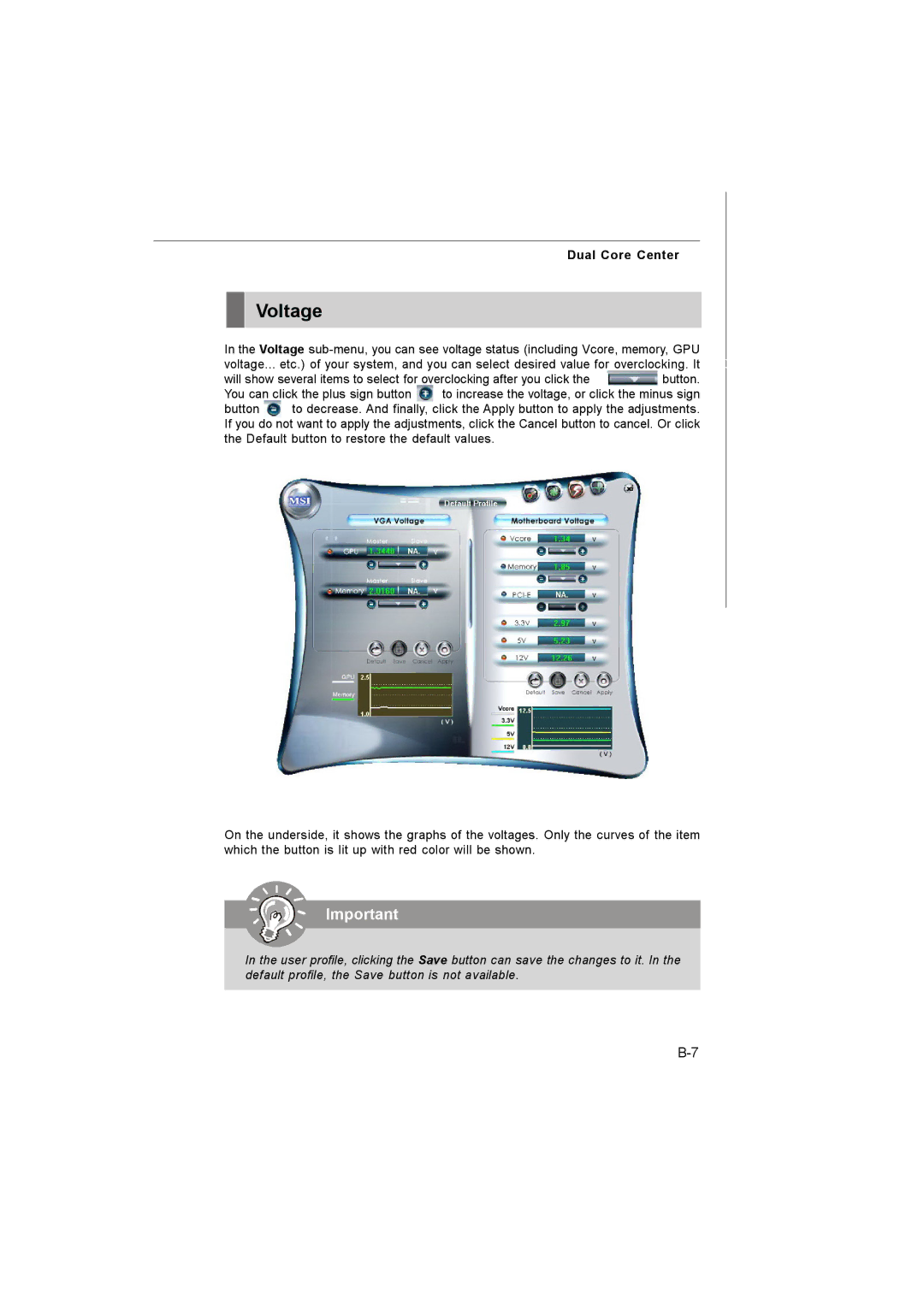 Microstar G41M manual Voltage 