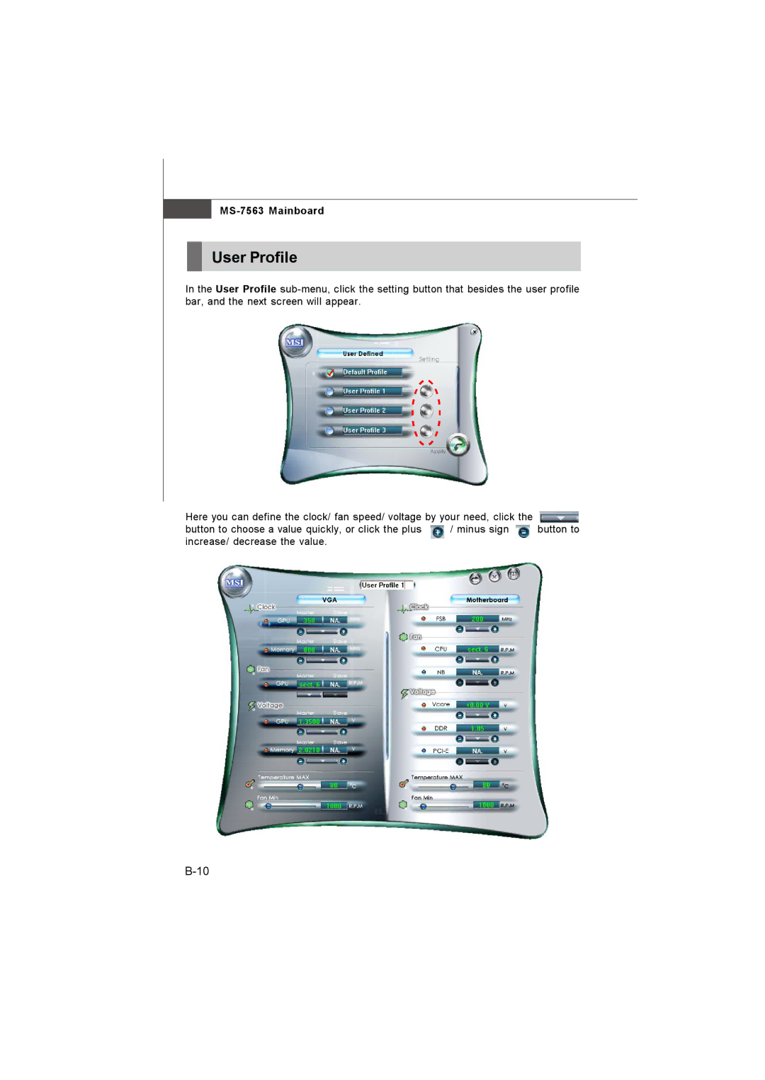 Microstar G41M manual User Profile 