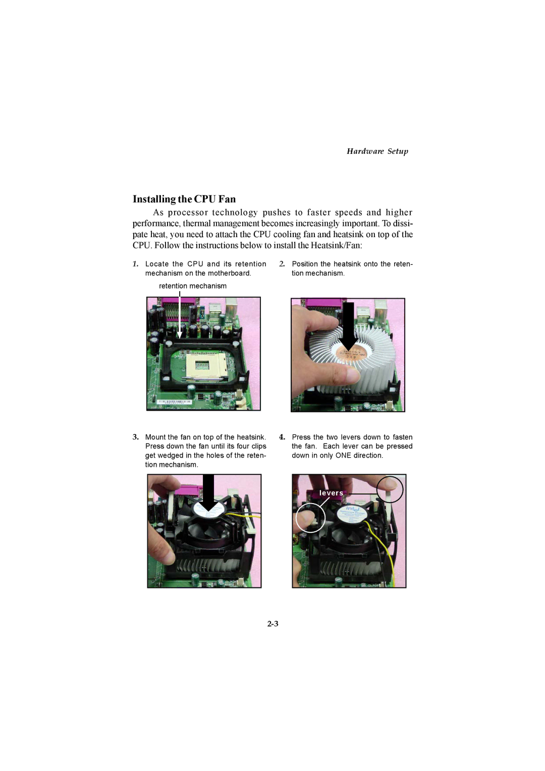 Microstar G52-MA00514 manual Installing the CPU Fan 