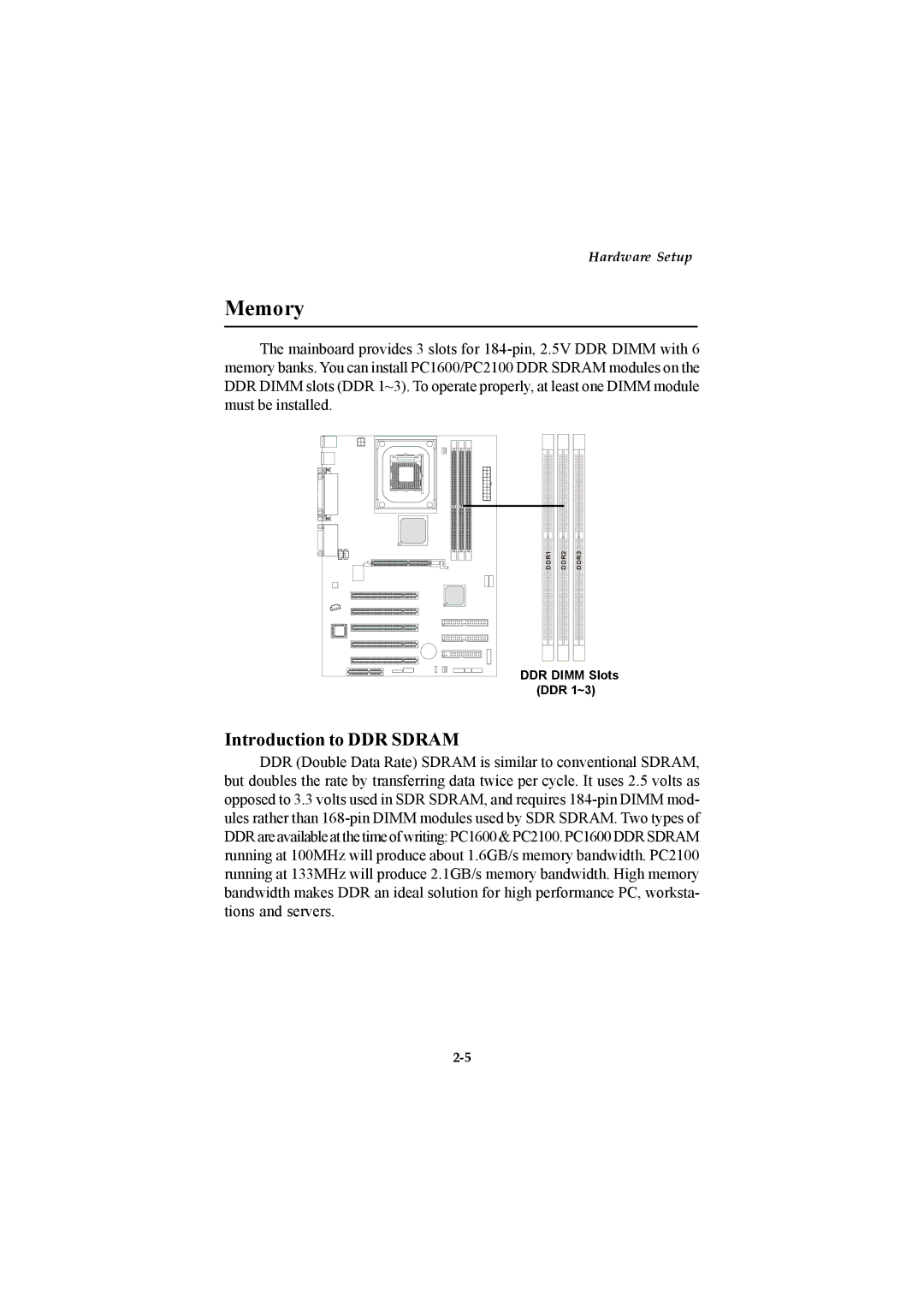 Microstar G52-MA00514 manual Memory, Introduction to DDR Sdram 