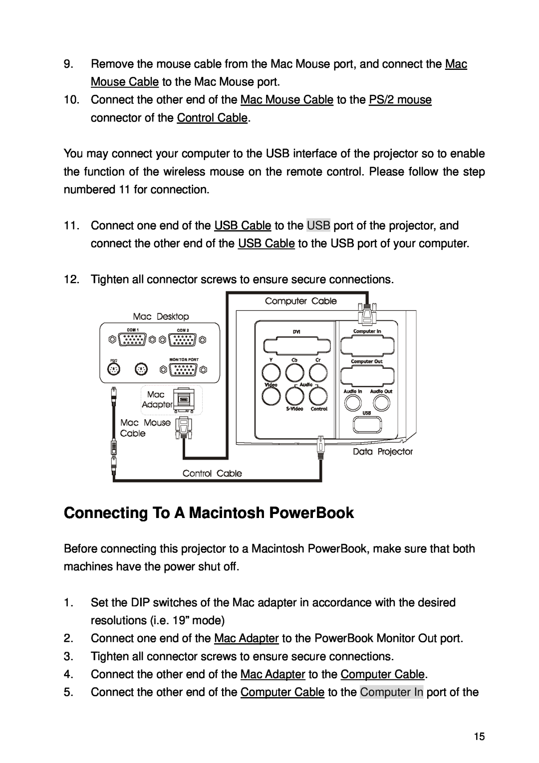 Microtek CX4 manual Connecting To A Macintosh PowerBook 
