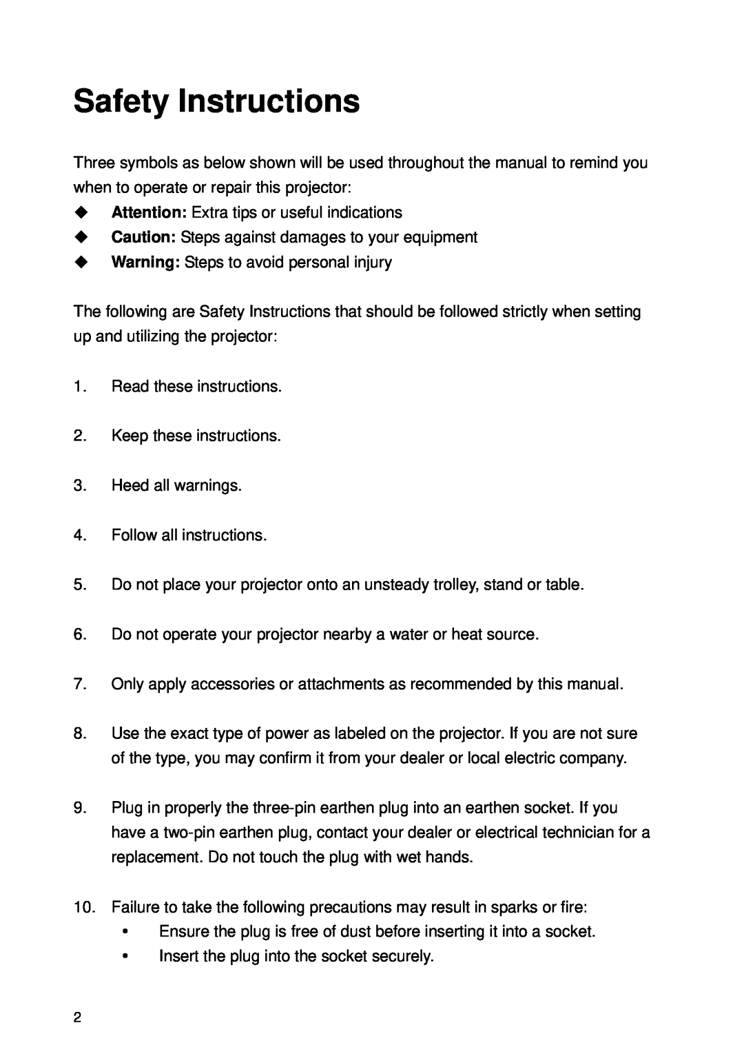 Microtek CX4 manual Safety Instructions 