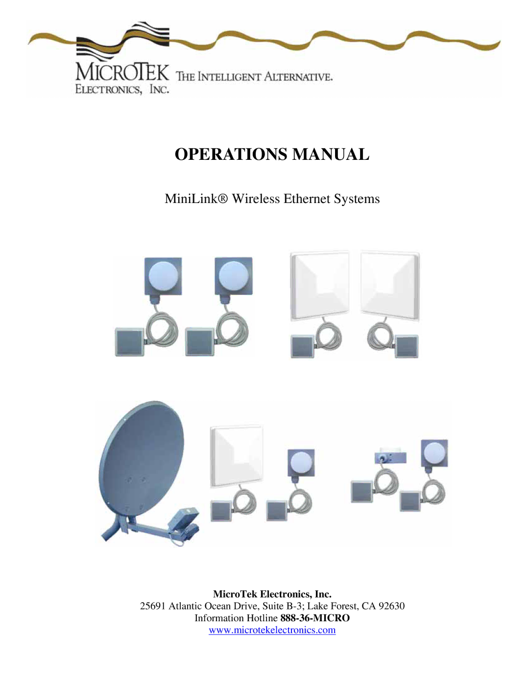 Microtek MiniLink manual Operations Manual 