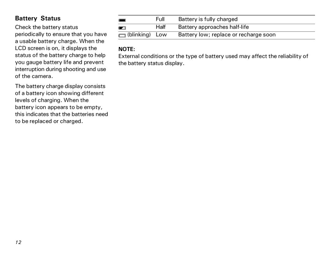 Microtek MKT-1300a manual Battery Status 