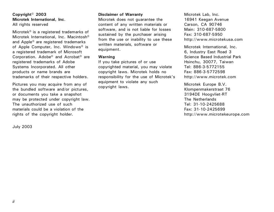 Microtek MKT-1300a manual 