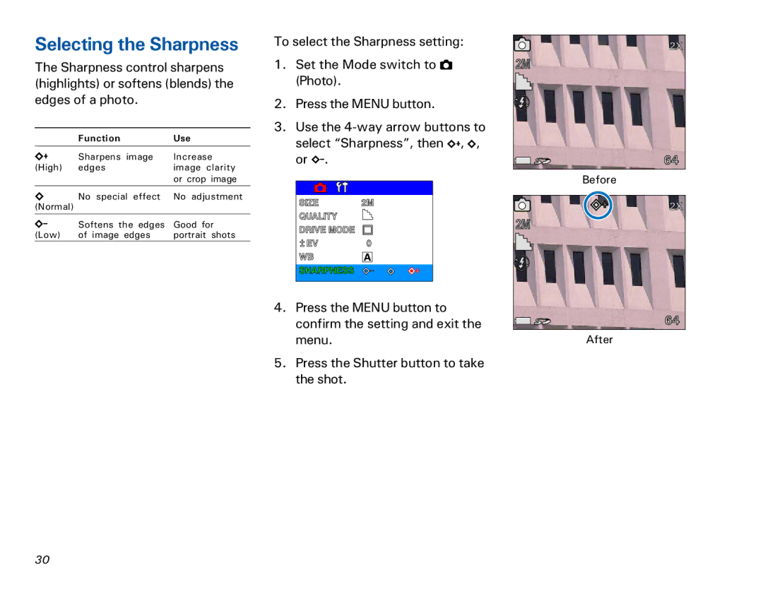 Microtek MKT-1300a manual Selecting the Sharpness 