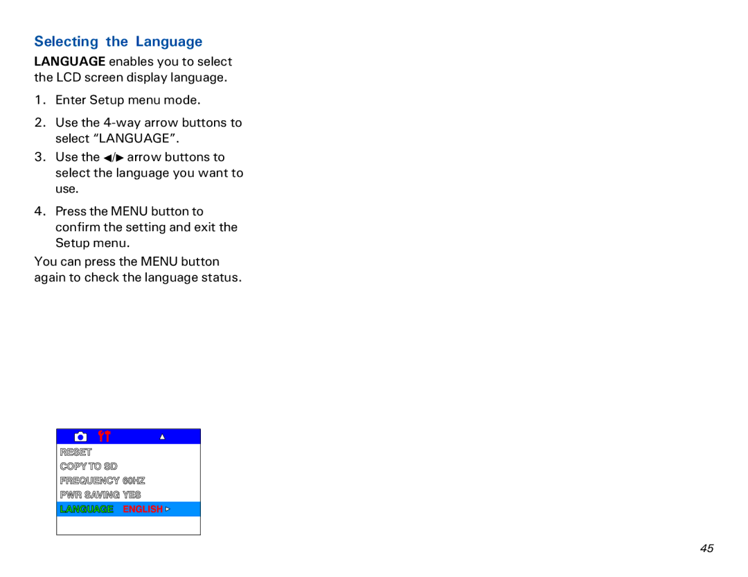 Microtek MKT-1300a manual Selecting the Language 