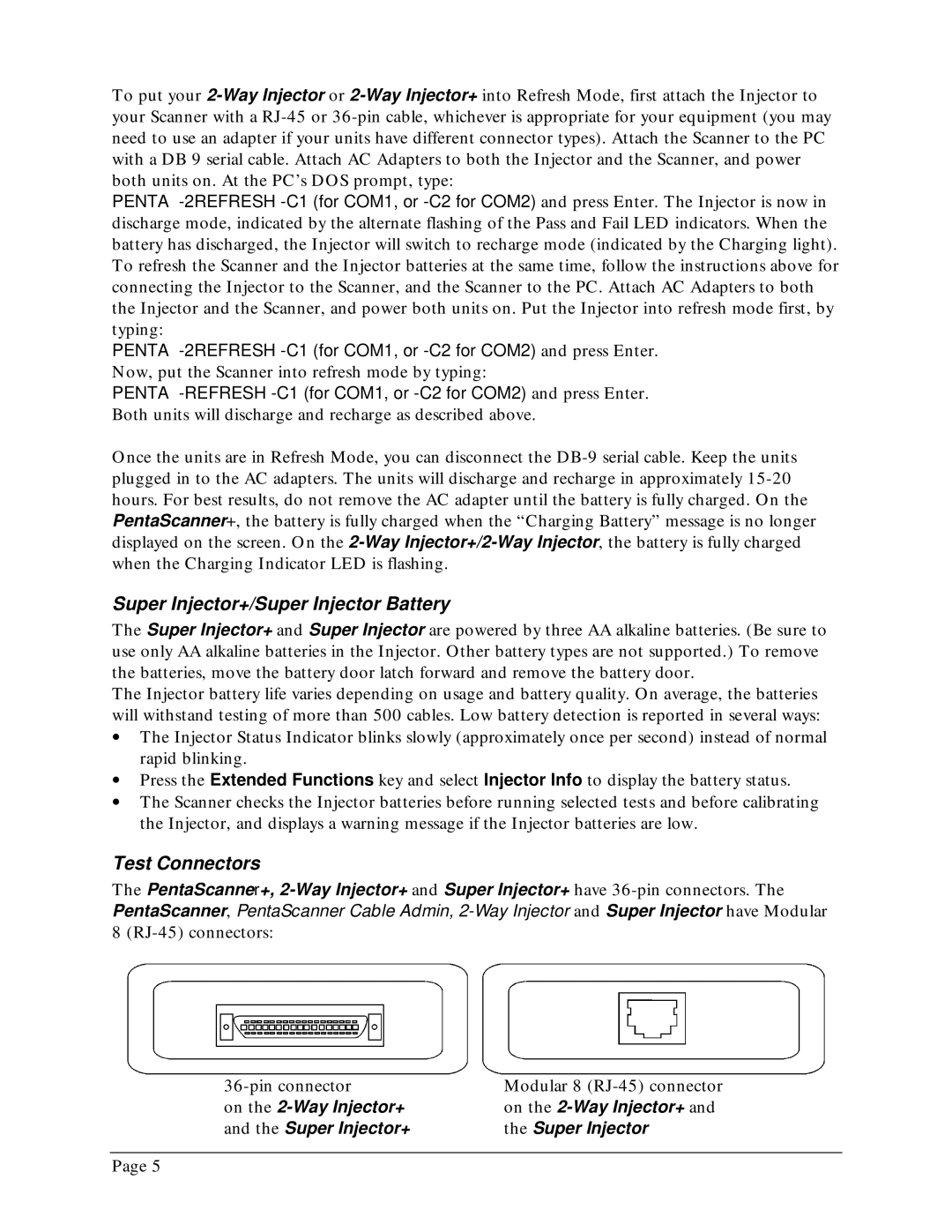 Microtest TSB-67 - 568A Annex E manual Super Injector+/Super Injector Battery, Test Connectors 