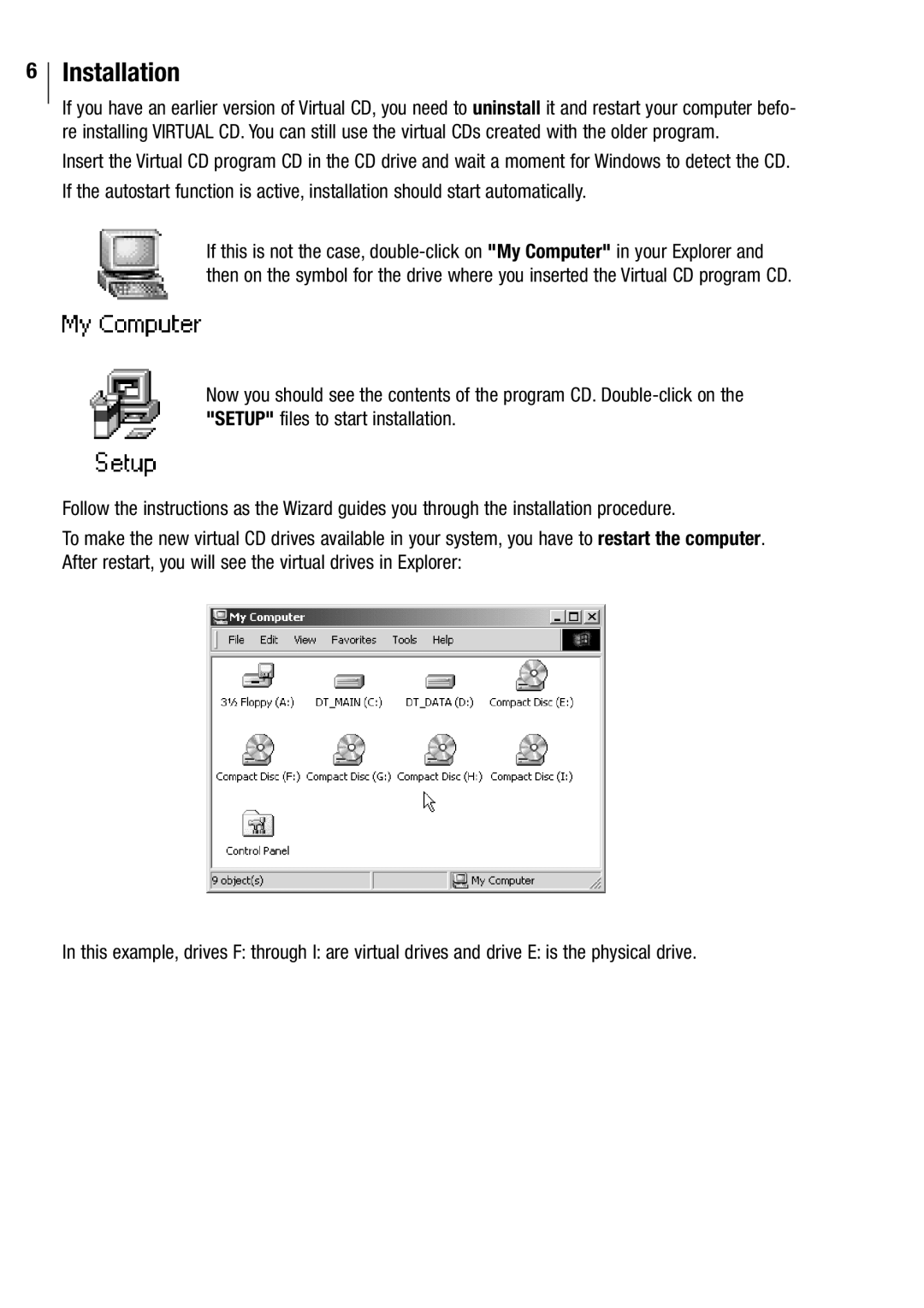 Microtest VIRTUAL CD v3 manual Installation 