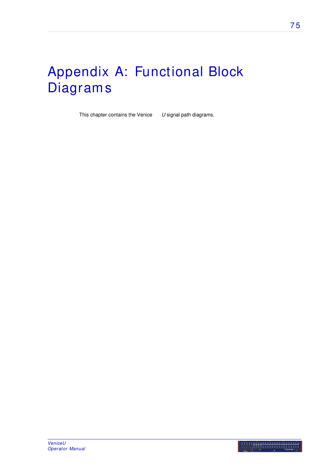 Midas Consoles U24, U32, U16 technical specifications Appendix a Functional Block Diagrams 