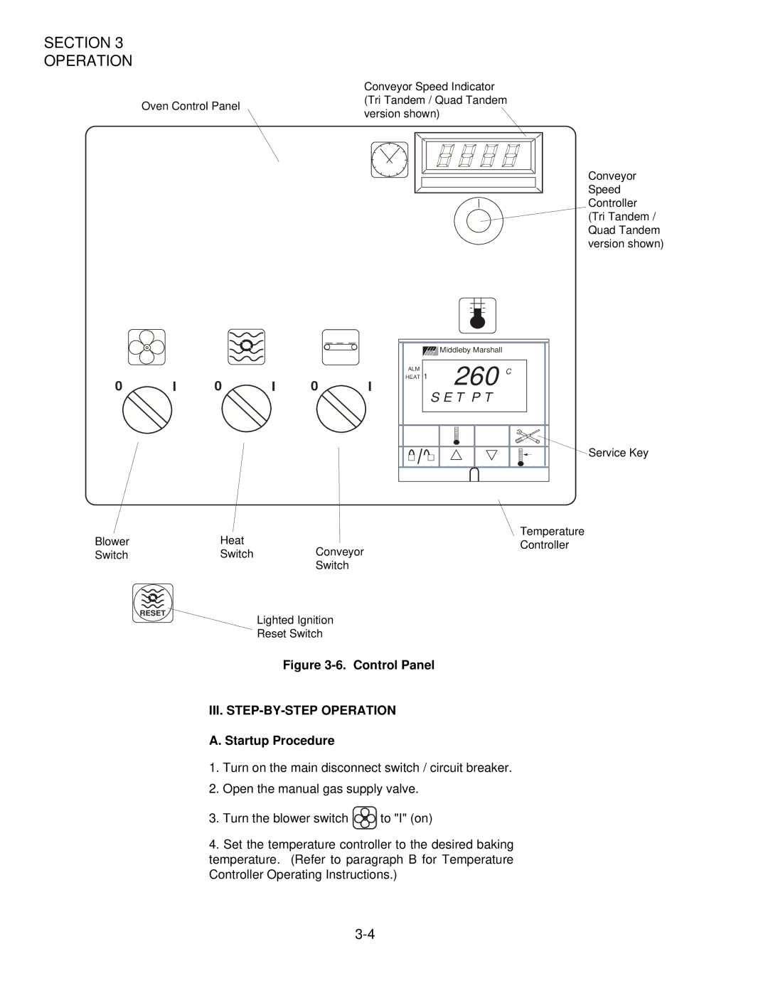 Middleby Cooking Systems Group PS360/PS360WB manual III. STEP-BY-STEP Operation, Startup Procedure 