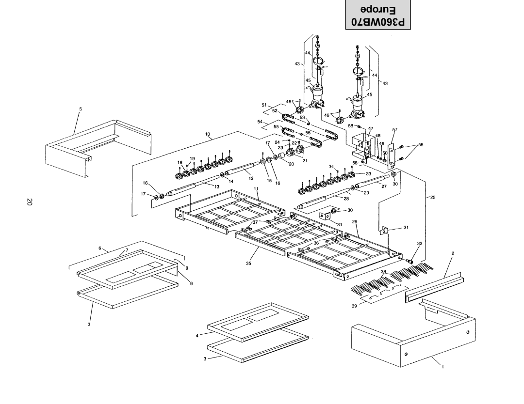 Middleby Cooking Systems Group PS360WB70-L, PS360WB70-U manual Europe P360WB70 