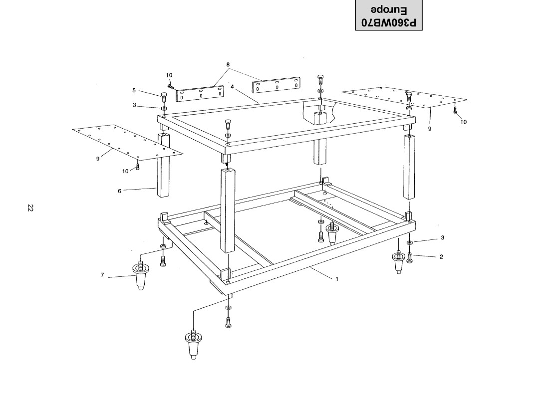 Middleby Cooking Systems Group PS360WB70-L, PS360WB70-U manual Europe P360WB70 