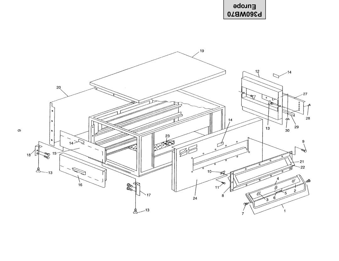 Middleby Cooking Systems Group PS360WB70-L, PS360WB70-U manual Europe P360WB70 