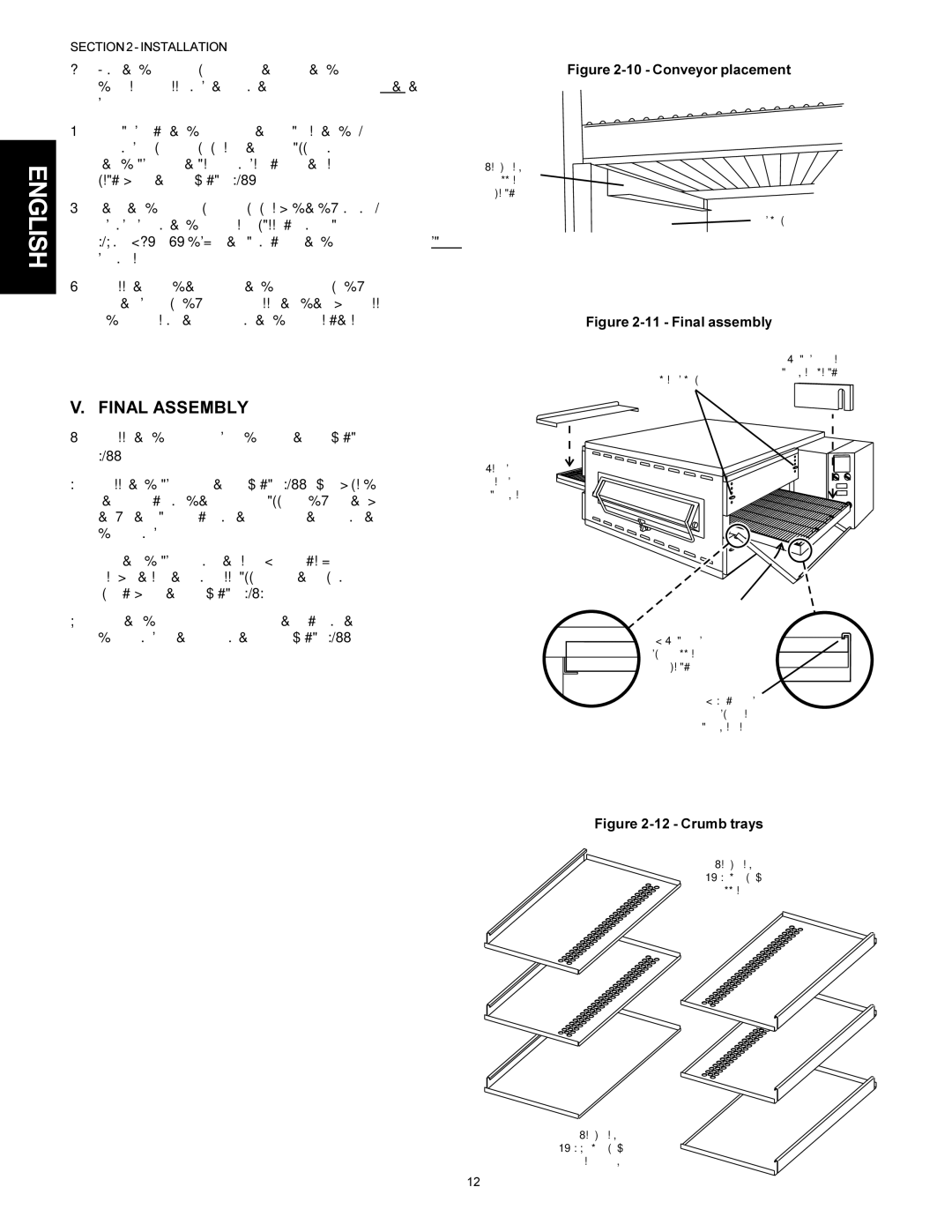 Middleby Cooking Systems Group PS536 manual Final Assembly, Conveyor placement 