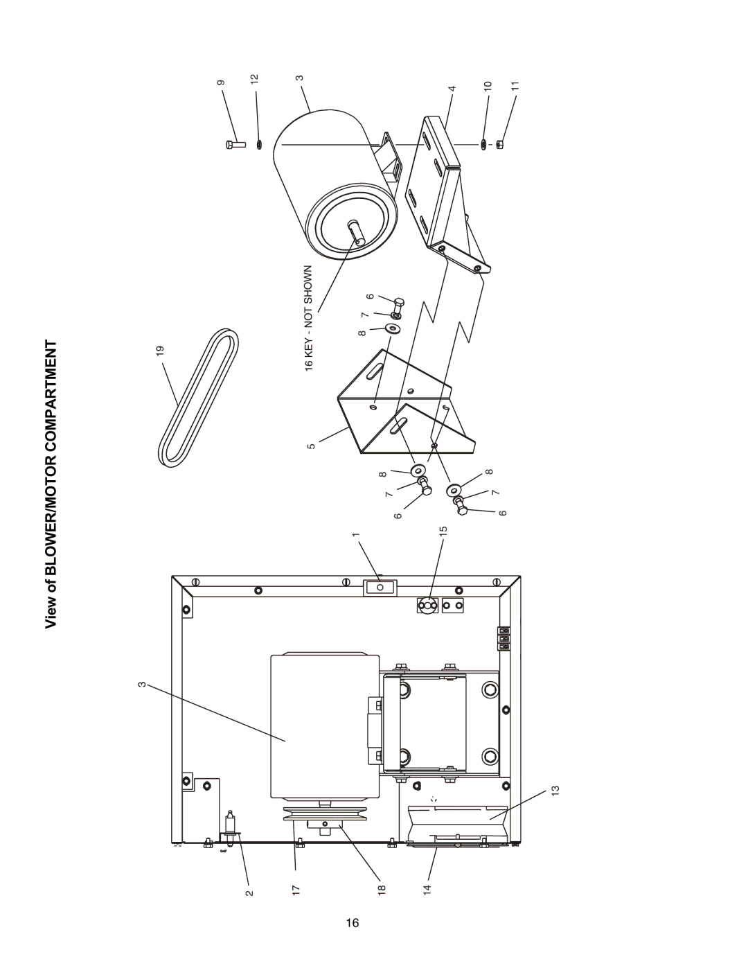 Middleby Cooking Systems Group PS540G manual View of BLOWER/MOTOR Compartment 