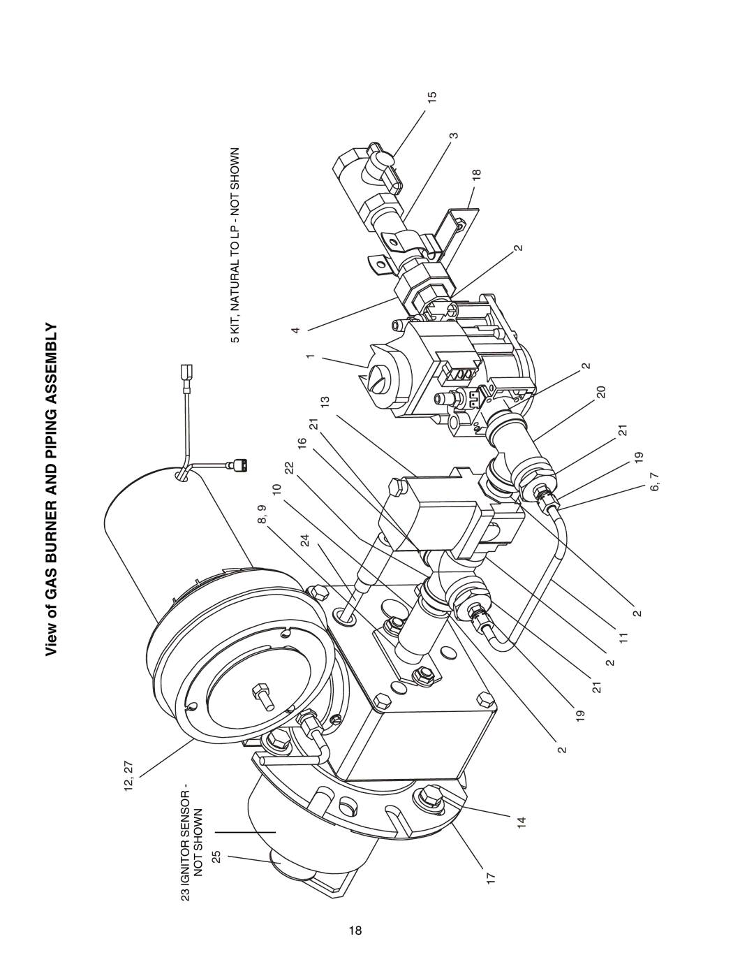 Middleby Cooking Systems Group PS540G manual View of GAS Burner and Piping Assembly 