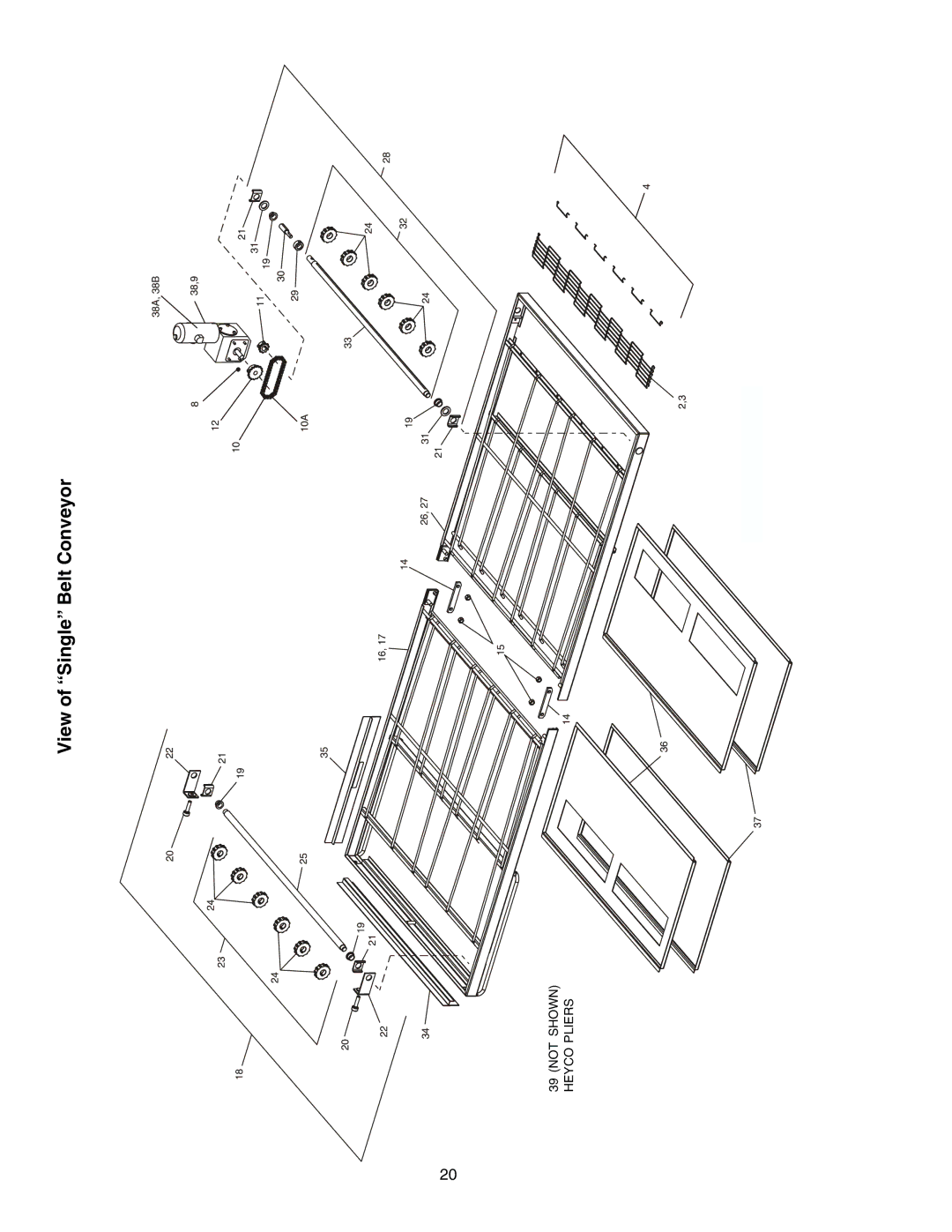 Middleby Cooking Systems Group PS540G manual View of Single Belt Conveyor 