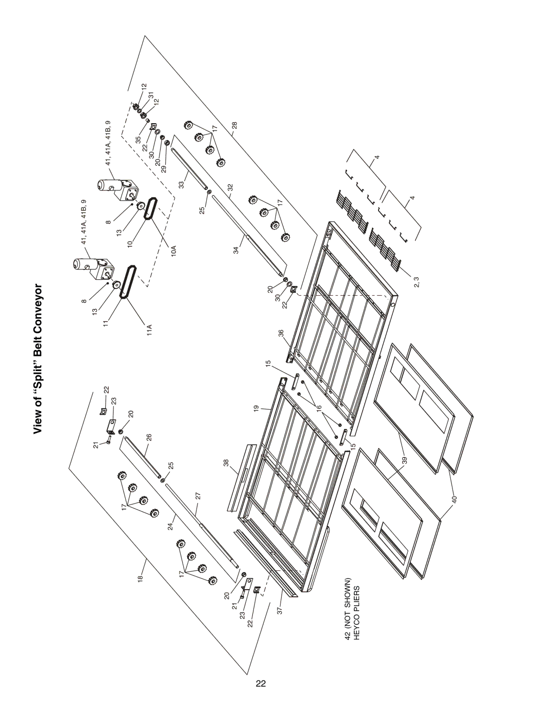 Middleby Cooking Systems Group PS540G manual View of Split Belt Conveyor 