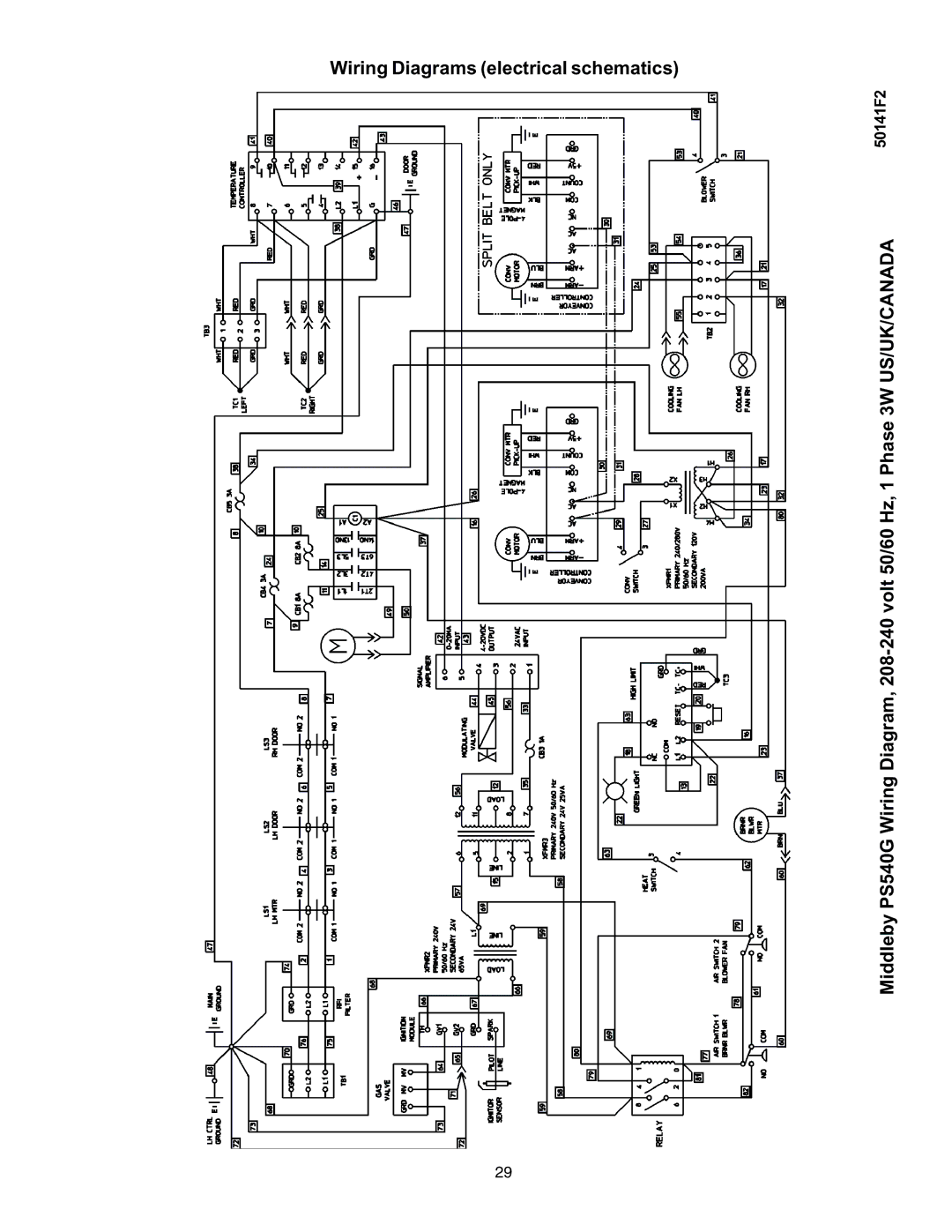 Middleby Cooking Systems Group PS540G manual Schematics 