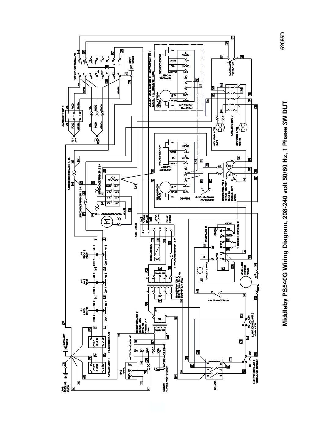 Middleby Cooking Systems Group PS540G manual 52065D 