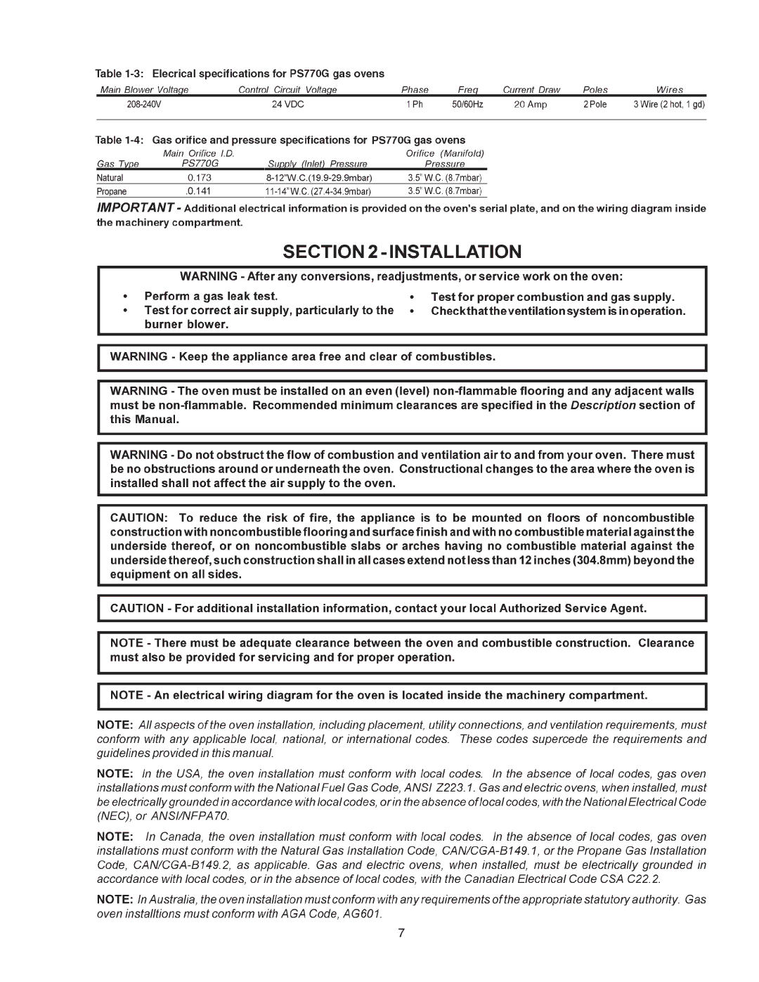 Middleby Cooking Systems Group PS770 installation manual 