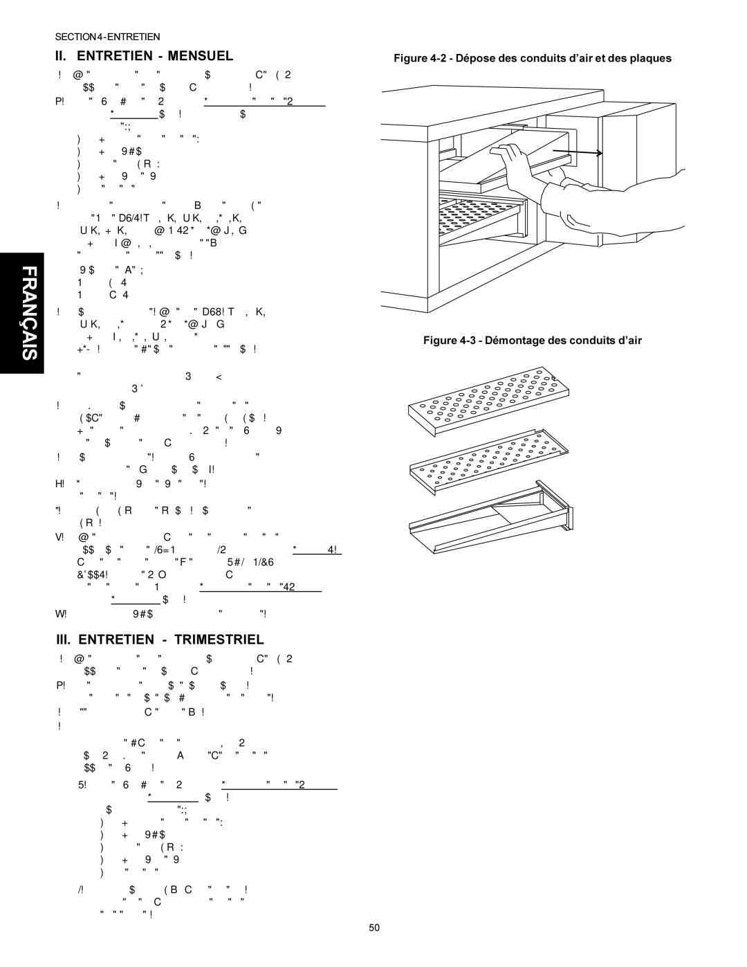 Middleby Marshall Model PS536 installation manual II. Entretien Mensuel, III. Entretien Trimestriel 