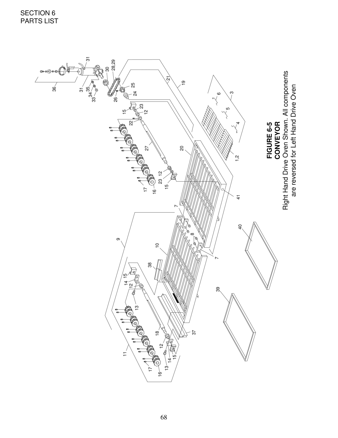 Middleby Marshall PS200-R68 installation manual Conveyor 