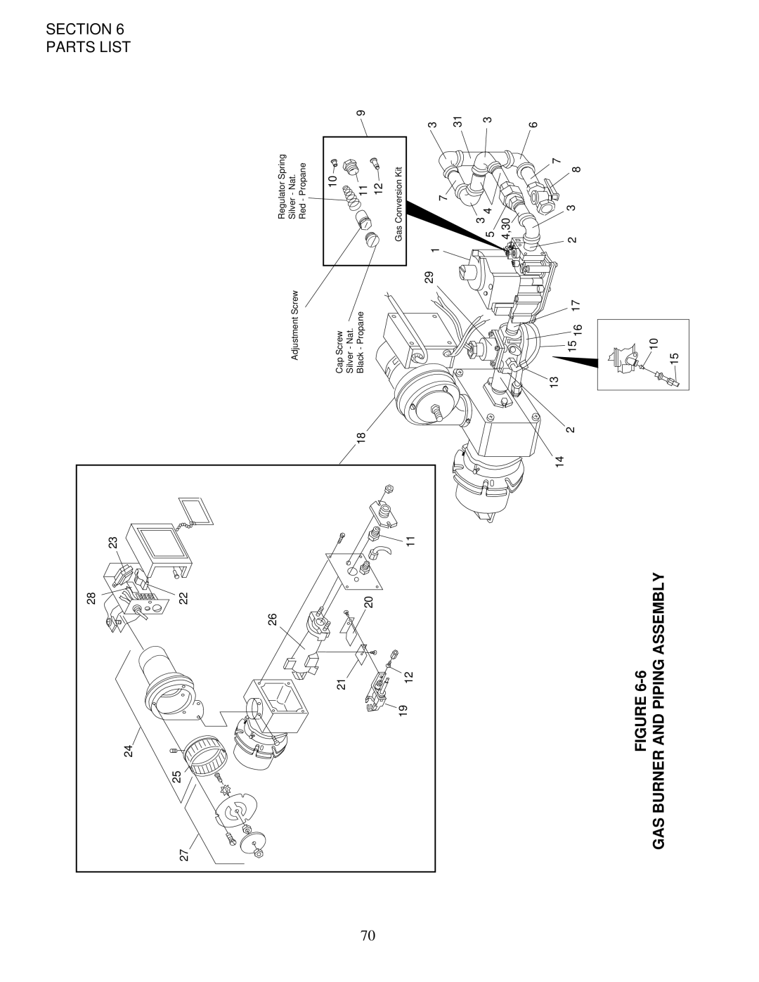 Middleby Marshall PS200-R68 installation manual GAS Burner and Piping Assembly 