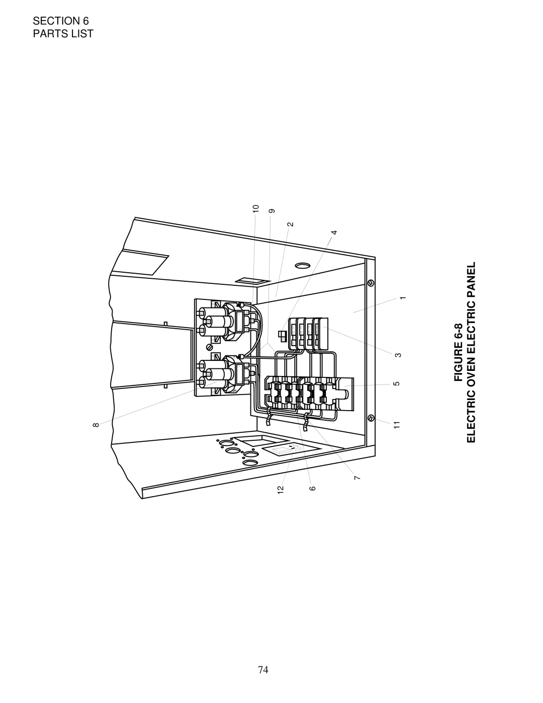 Middleby Marshall PS200-R68 installation manual Electric Oven Electric Panel 