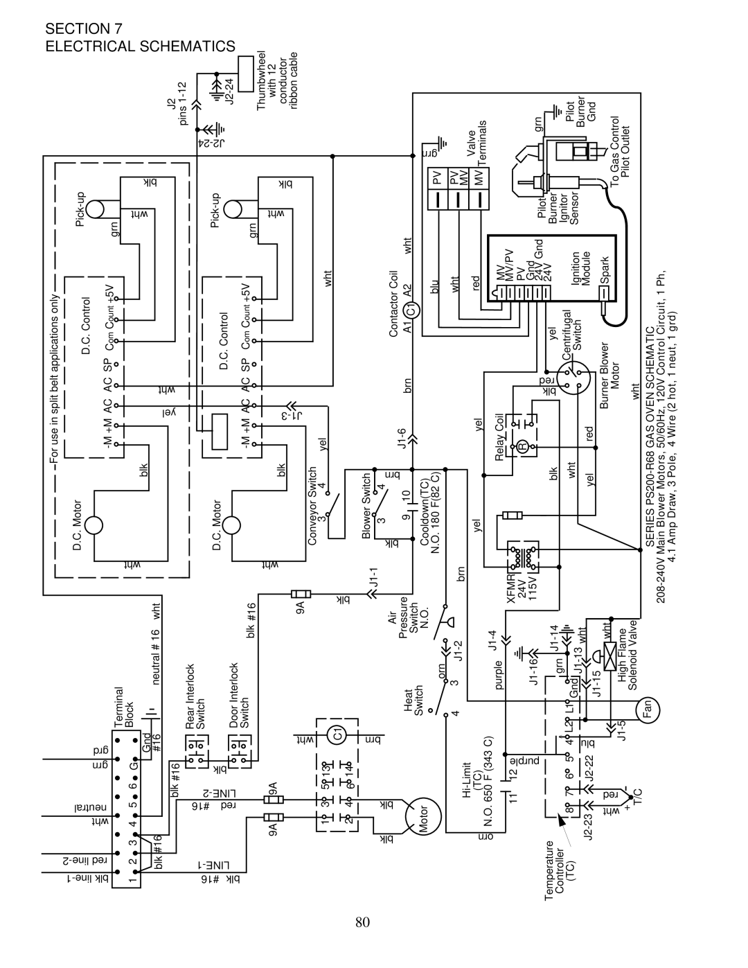 Middleby Marshall PS200-R68 installation manual Fan 