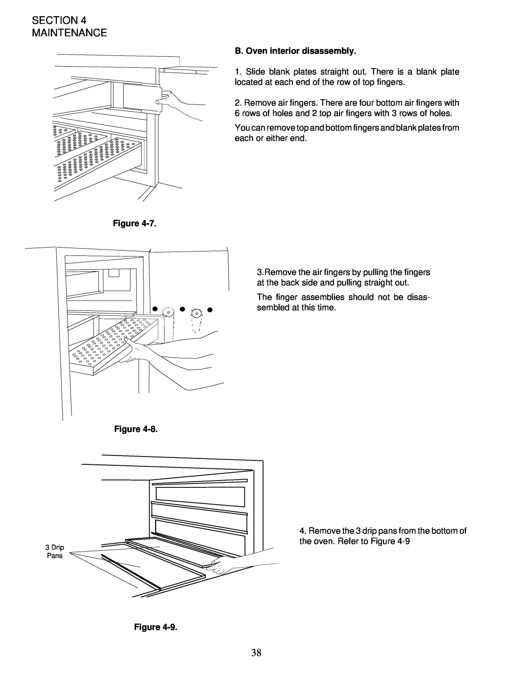 Middleby Marshall PS200-R68 installation manual Section Maintenance, B. Oven interior disassembly, Figure 