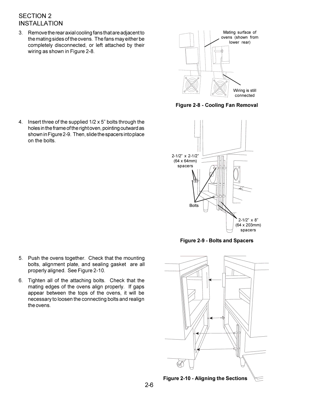 Middleby Marshall PS360WB installation manual Cooling Fan Removal 