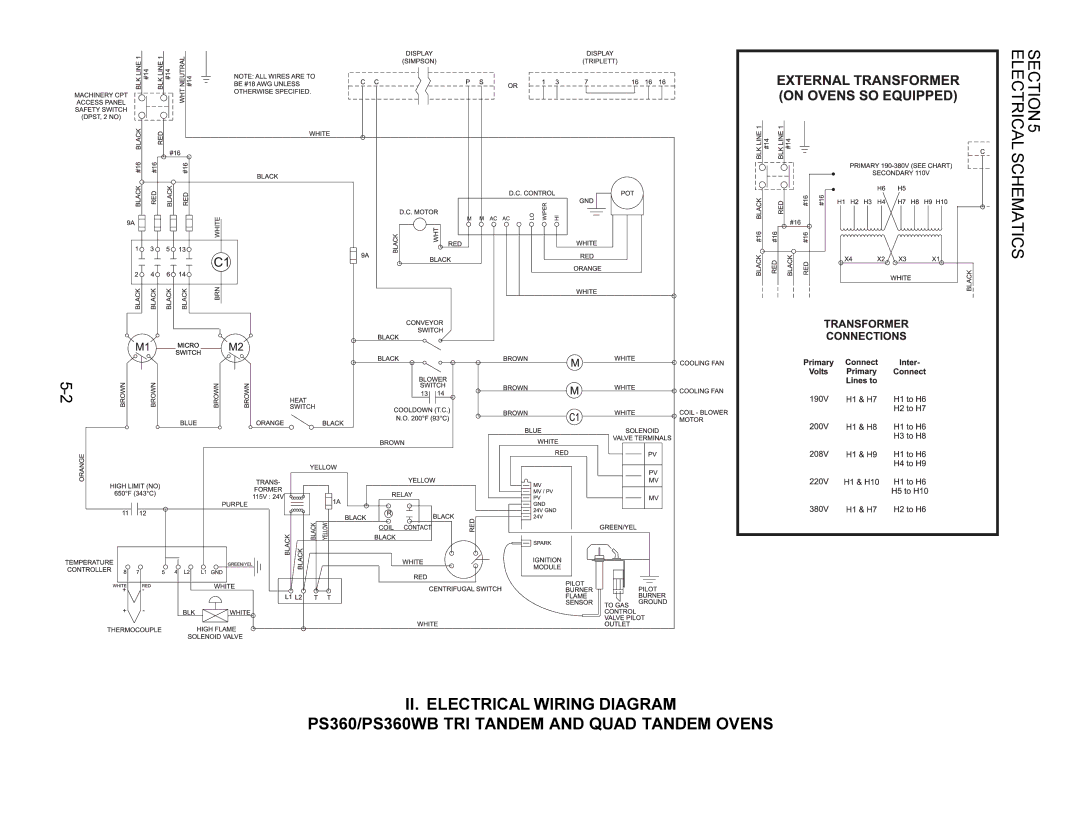 Middleby Marshall PS360WB installation manual Section 