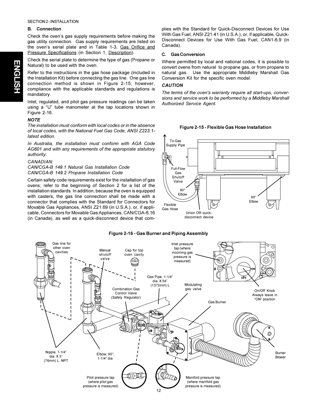 Middleby Marshall PS500 installation manual Gas Conversion 