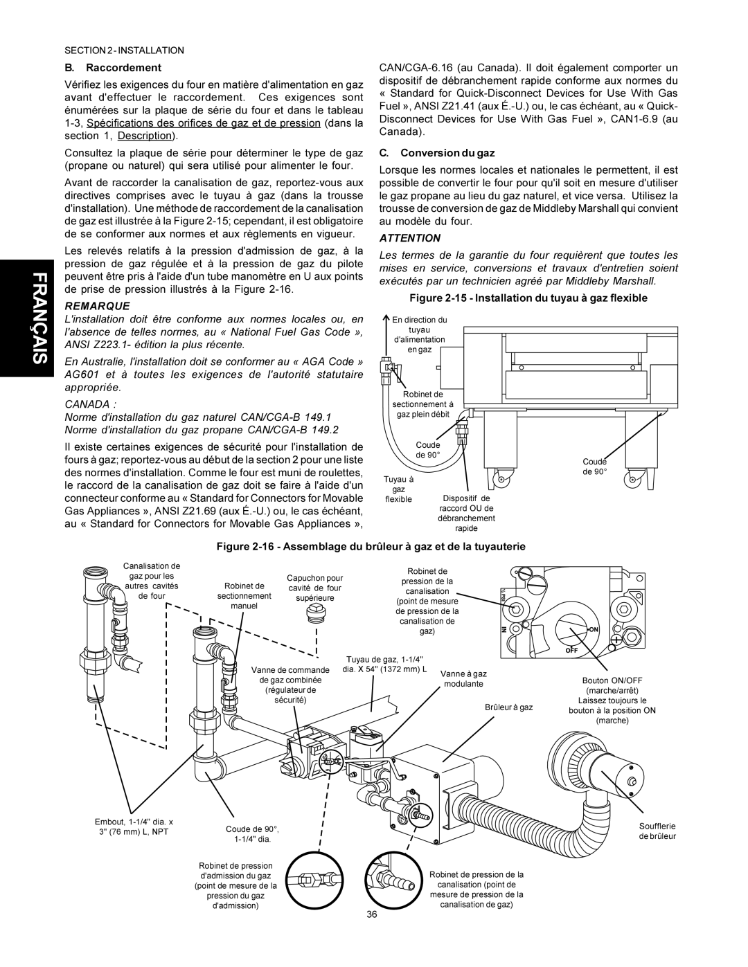 Middleby Marshall PS500 Conversion du gaz, Coude de Tuyau à Gaz, Flexible Dispositif de raccord OU de Débranchement Rapide 