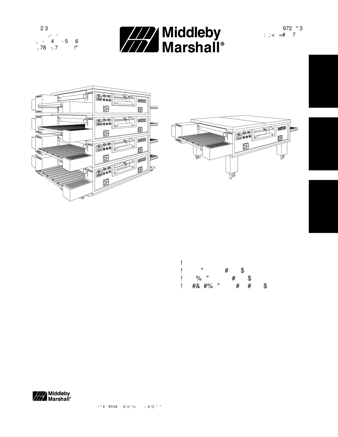 Middleby Marshall PS500 installation manual Manual DE Instalación Y Operación DEL Propietario 