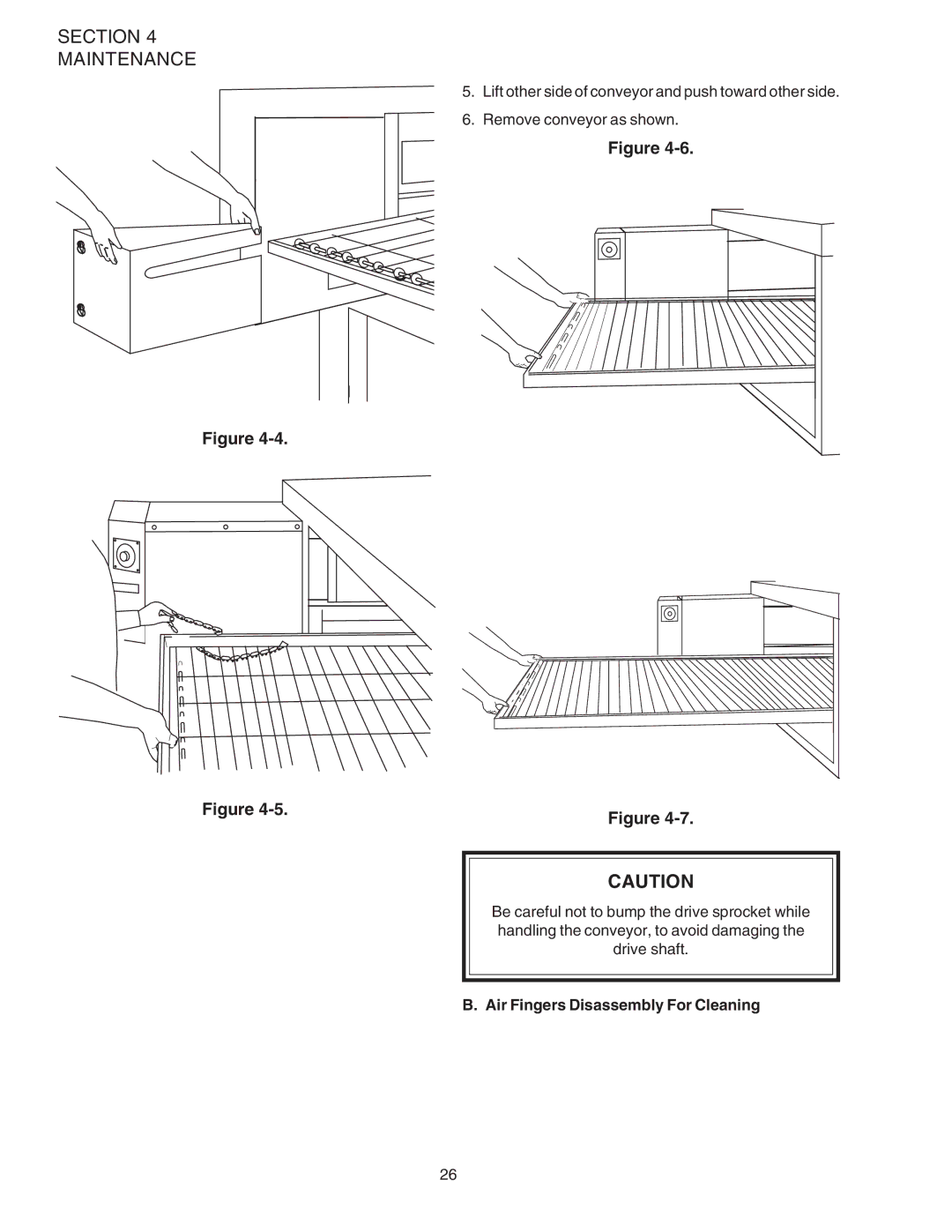 Middleby Marshall PS520 installation manual Air Fingers Disassembly For Cleaning 