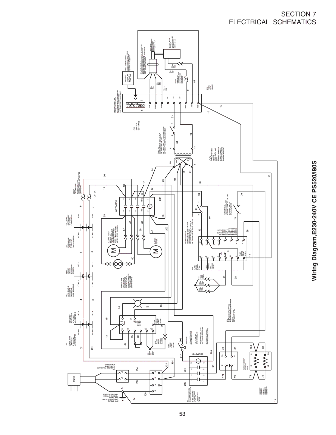 Middleby Marshall installation manual Wiring Diagram, E230-240V CE PS520/1820S 