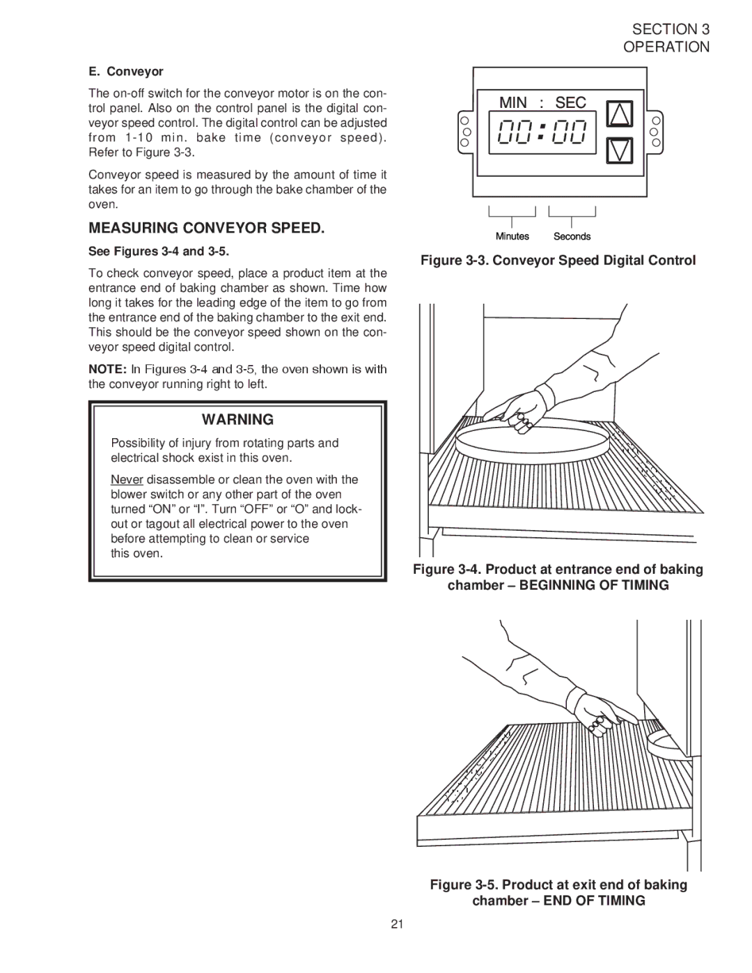 Middleby Marshall PS528G installation manual Measuring Conveyor Speed, See Figures 3-4 