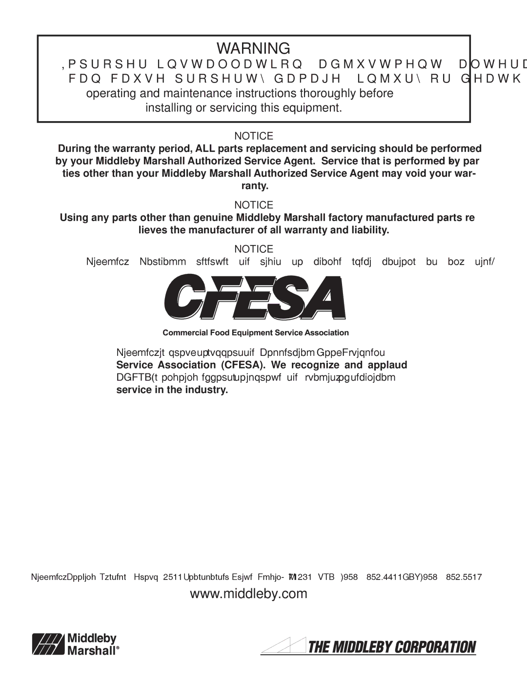 Middleby Marshall PS528G installation manual 