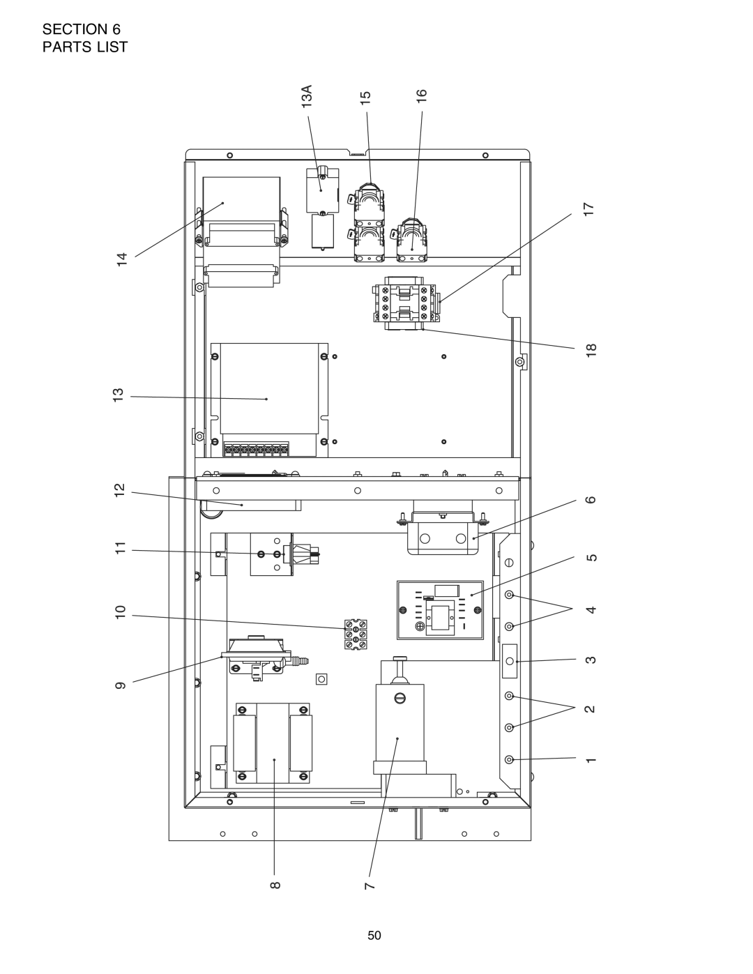 Middleby Marshall PS536-Series installation manual Parts List 