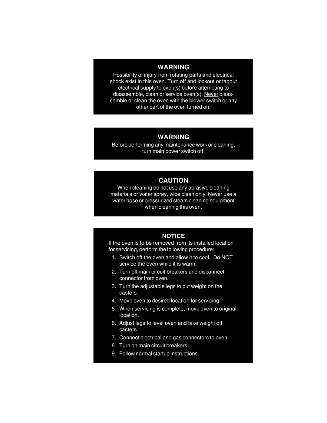 Middleby Marshall PS536ES installation manual Section Maintenance 