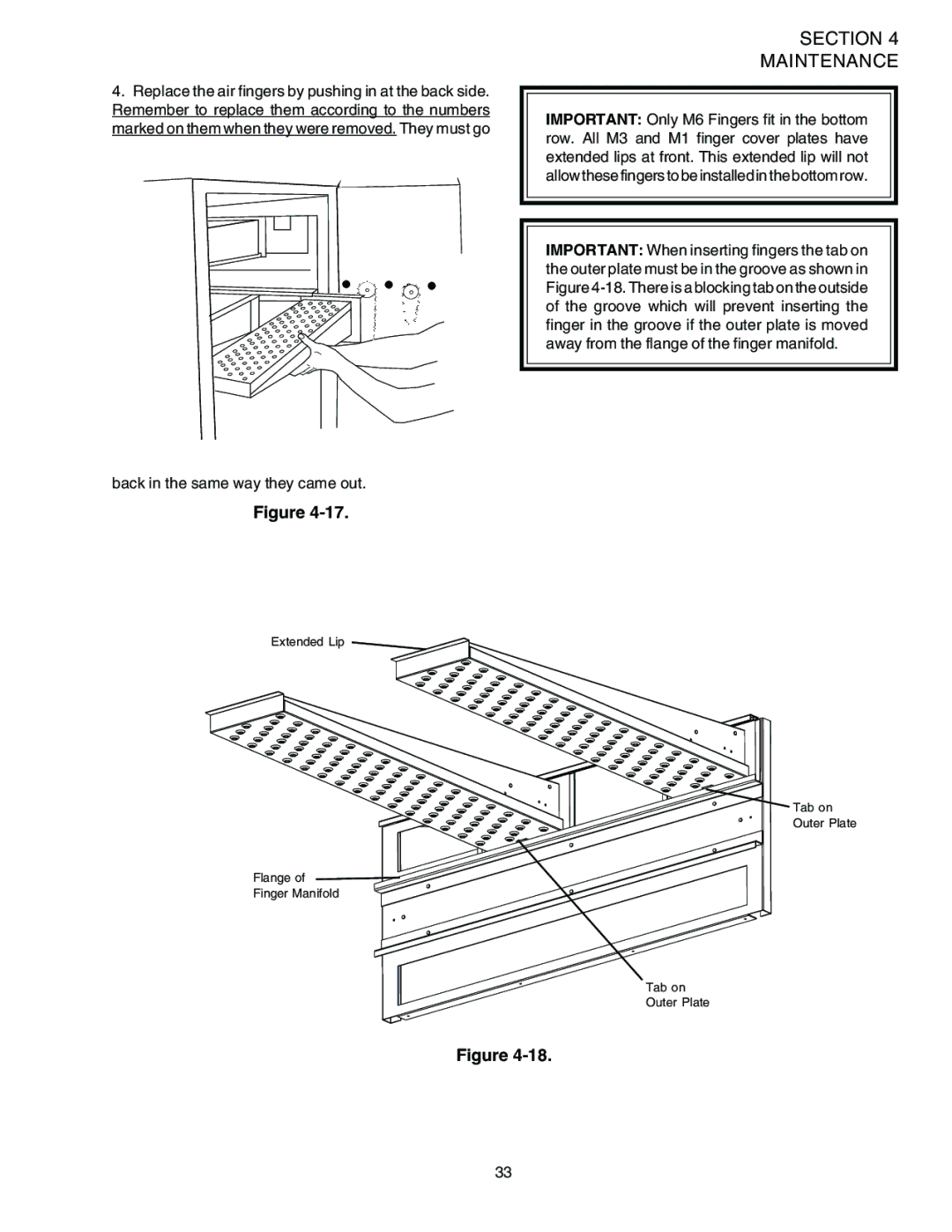 Middleby Marshall PS536ES installation manual Back in the same way they came out 