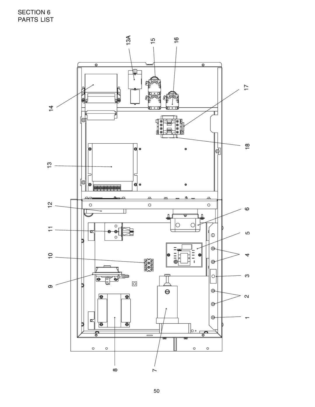 Middleby Marshall PS536ES installation manual Parts List 