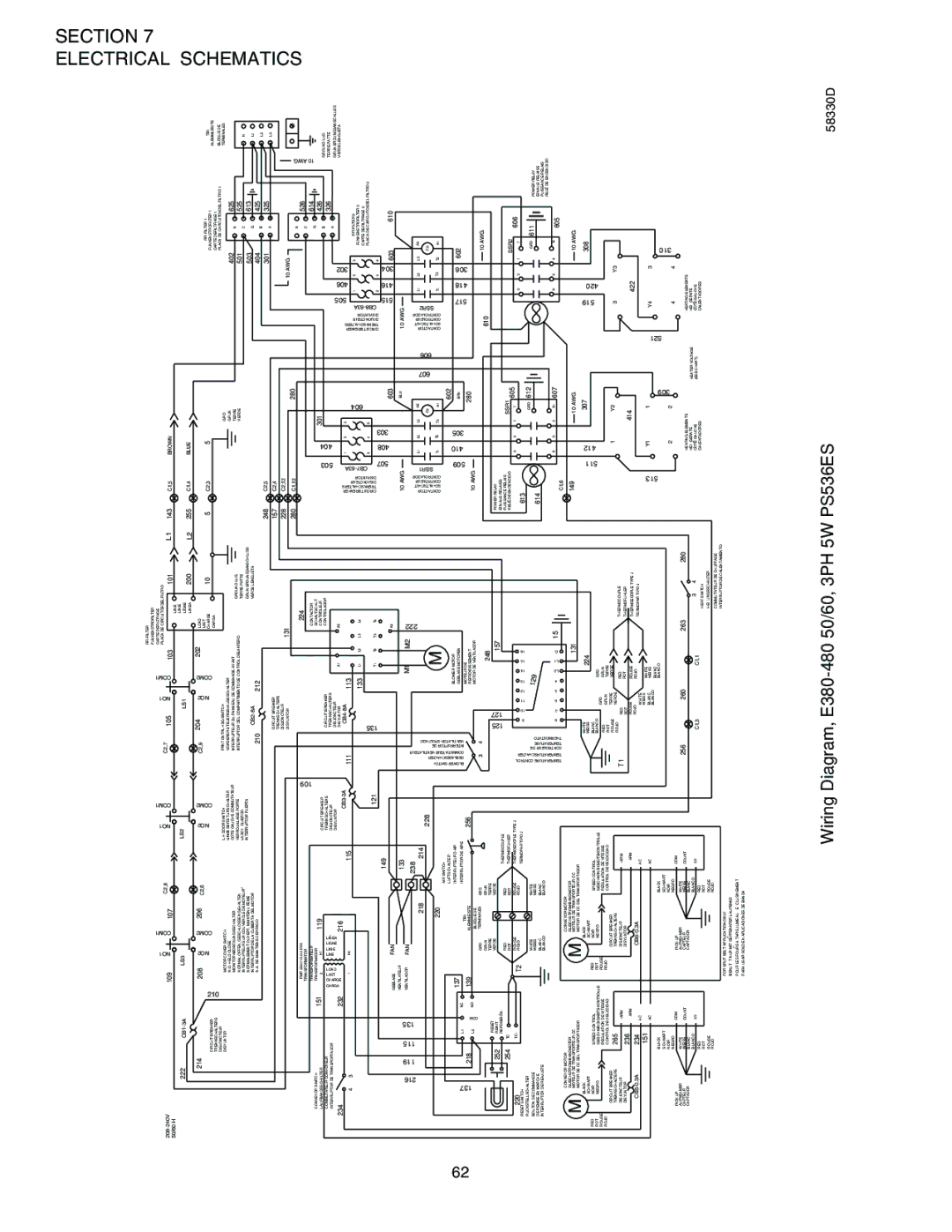 Middleby Marshall PS536ES installation manual Electrical Section Schematics 