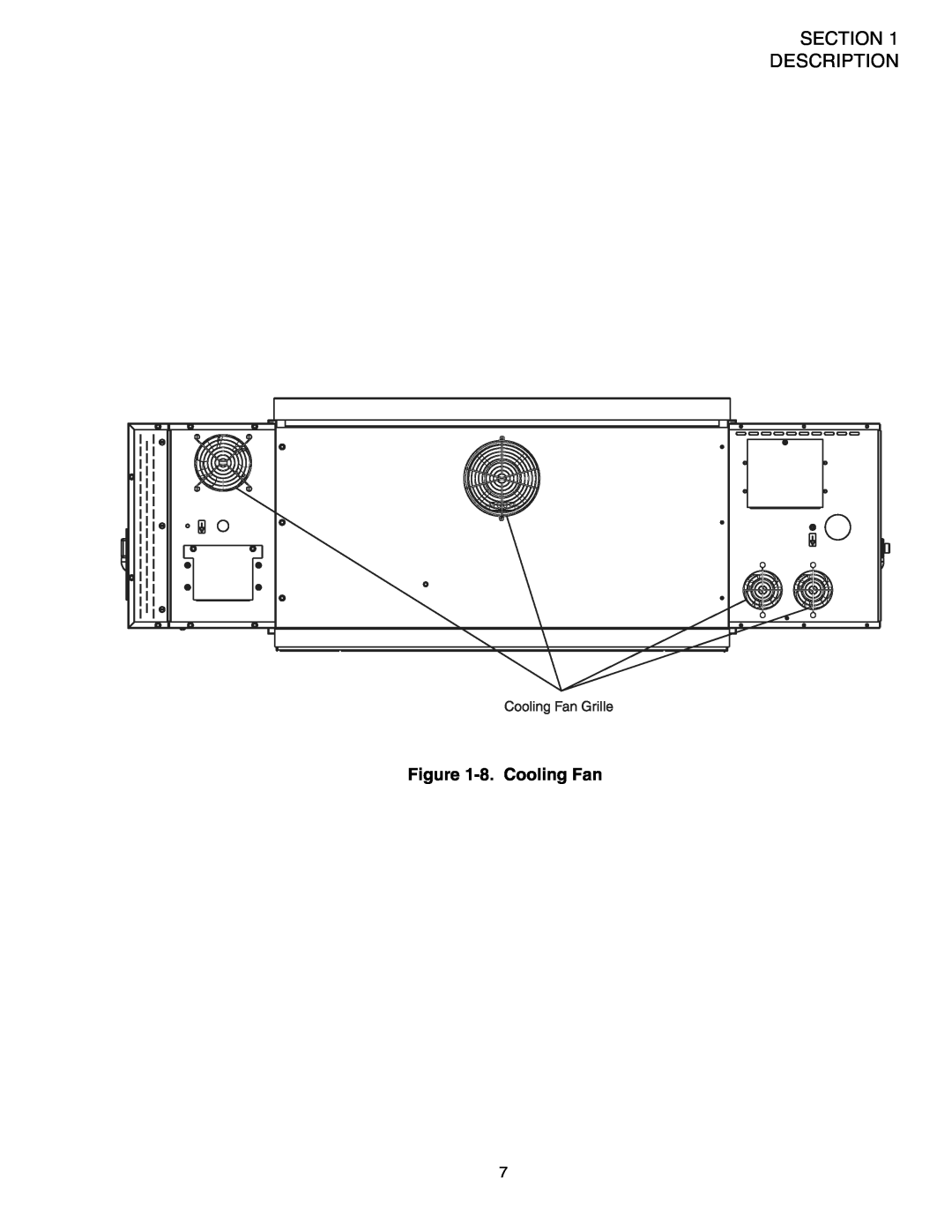 Middleby Marshall PS536ES installation manual Section Description, 8. Cooling Fan 