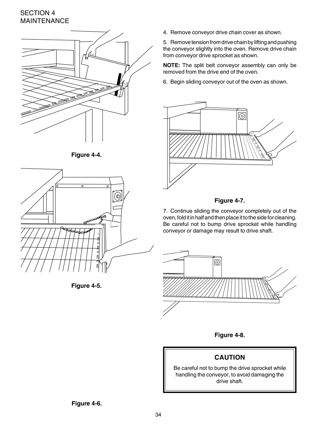 Middleby Marshall PS540 installation manual Section Maintenance 