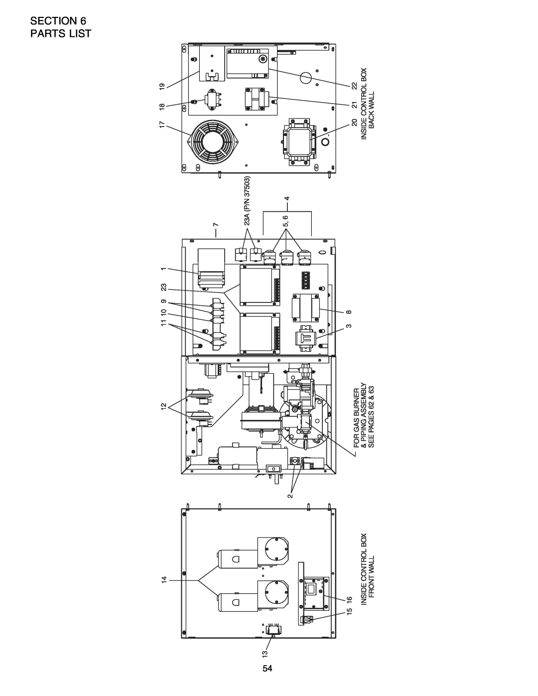 Middleby Marshall PS540 installation manual English, Parts List 