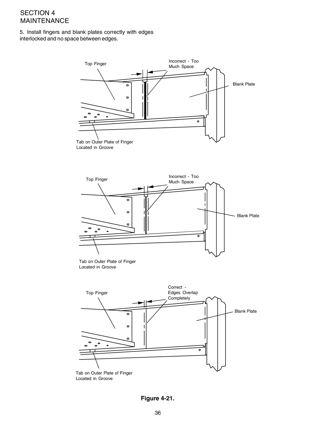 Middleby Marshall PS540 (Double), PS540E, PS540 (Triple) installation manual Section Maintenance 